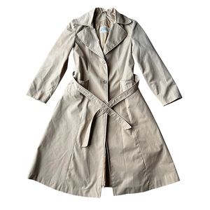Vintage‎ Windy Weather Trench Coat Rain Coat Women’s Size 10 Taupe Brown